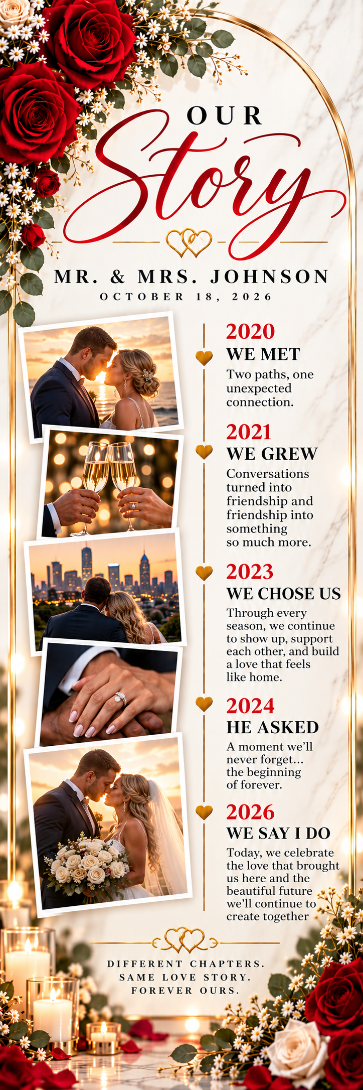 Our Story LED digital poster artwork by Snapshot Solutions